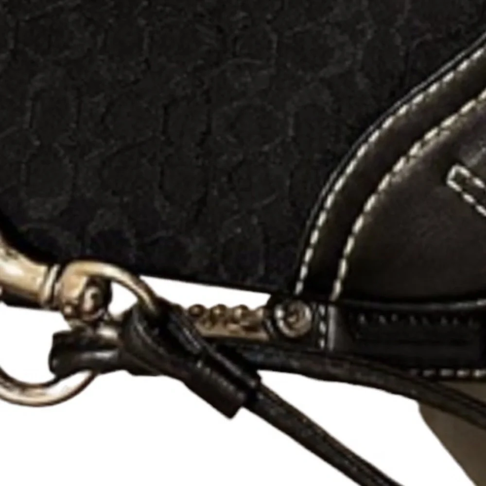 Coach Black Signature Wristlet